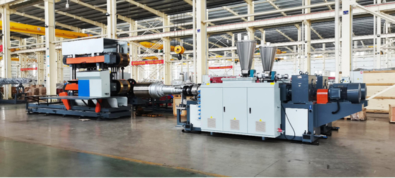 kopen Aanpasbare HYPET dubbele wand golfdraad extrusielijn 200-600 mm met ingenieur installatie service online manufacture
