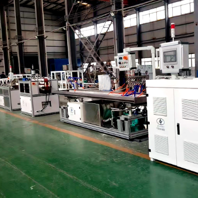 kopen Shenzhen HYPET PVC Corner Bead Trim Angle Profile Extrusion Machine PVC Corner Bead Plastic Products Making Machine Manufacturer online manufacture