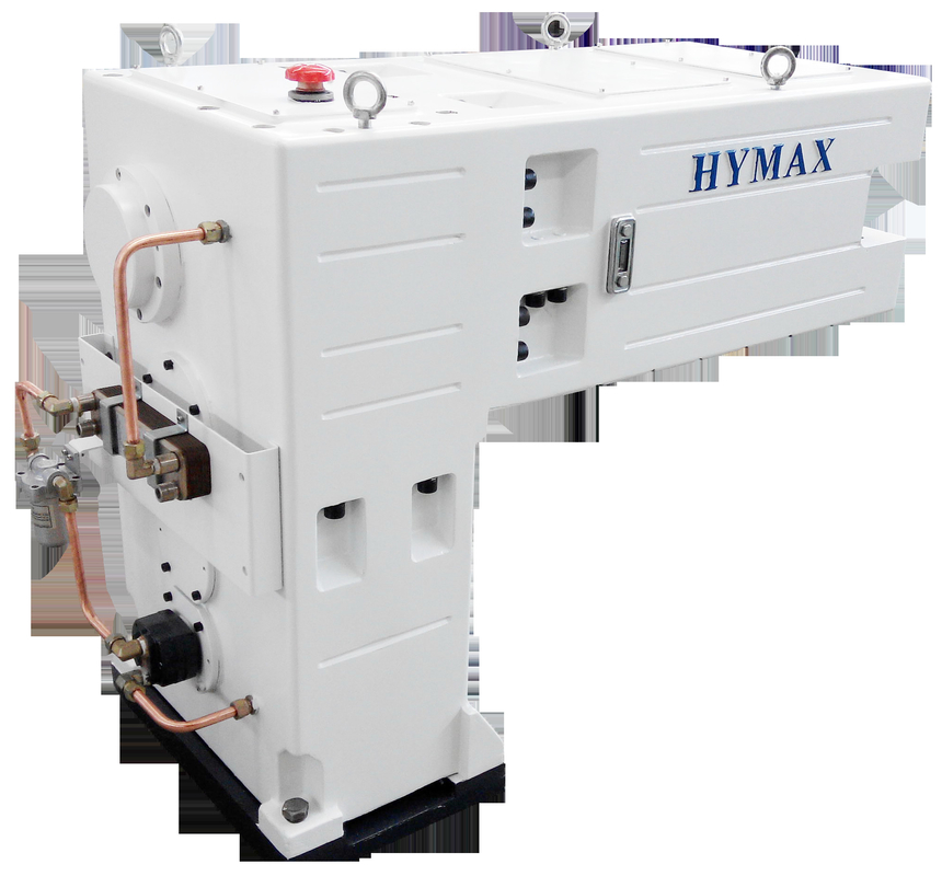 Block type conische tweeling schroef extruder met verticale type versnellingsbak met hoge koppelversnellingsreducer