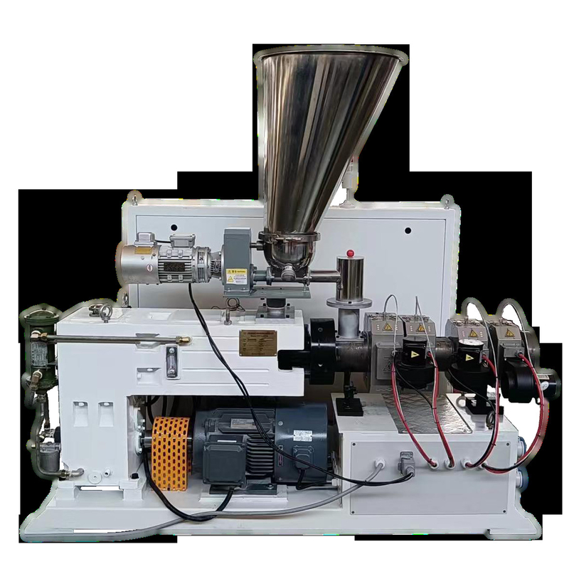 ZS35/80 Koniek tweeling dubbele schroef extruder 70kg/h Voor PVC profiel buis laboratoriumtest