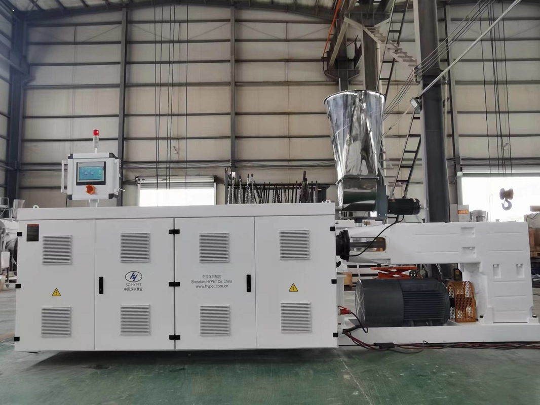 HYPS107/28 parallelle dubbele / tweescrew extruder voor transparante zachte PVC tuinpijpen productie van goede kwaliteit