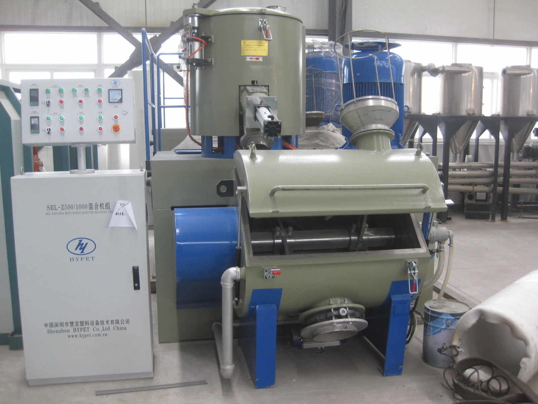 Roestvrij staal 304 SRL800/2500 warmkoel hogesnelheidsmixer voor het mengen van plastic poeder/componeren van zacht PVC poeder