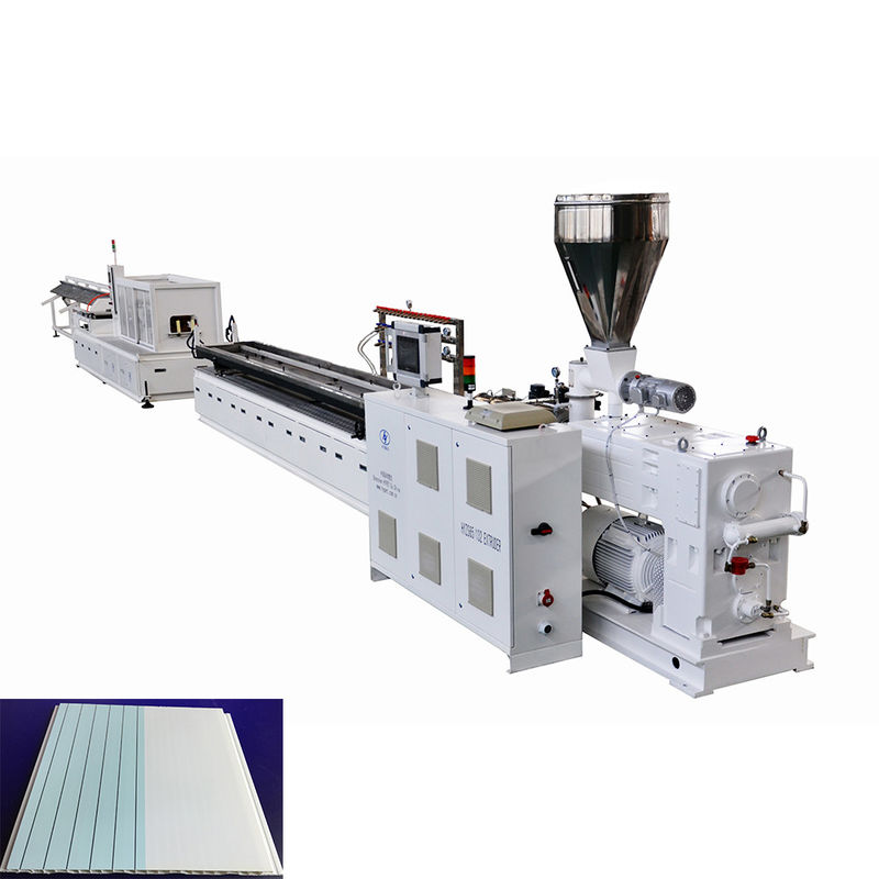 450-600mm PVC dakwand plafond decoratie paneel maken Machine Twin Screw Extruder HYZS80/156 55kw