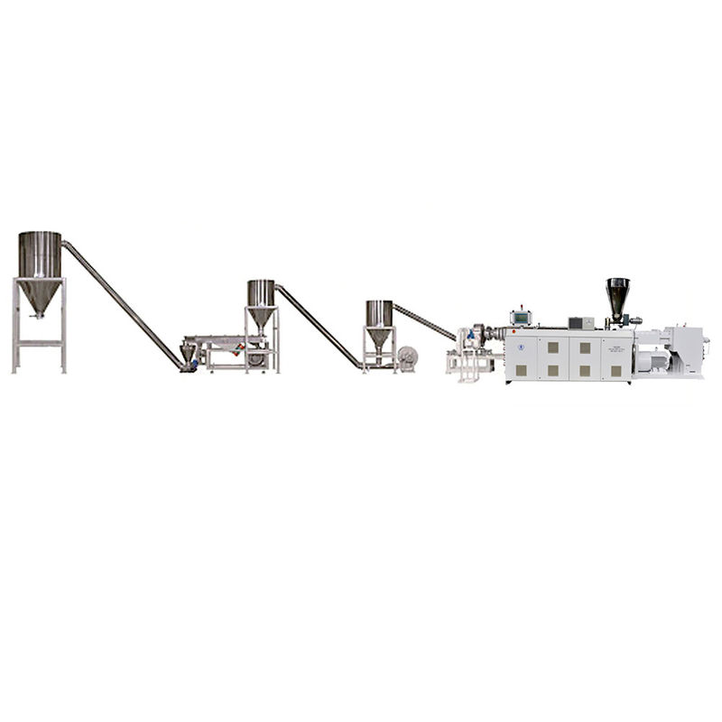 HYPS107/28 Parallel Twin Screw Pelletizing Productie Lijn Voor PVC Kabel Pellets Injectie Granules Uitgang 800k/h