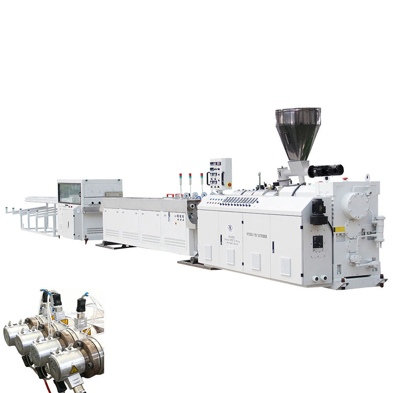 Vier hoofdaansluiting 16/20/25/32 PVC-productielijn voor elektrische kabels met dubbele schroef