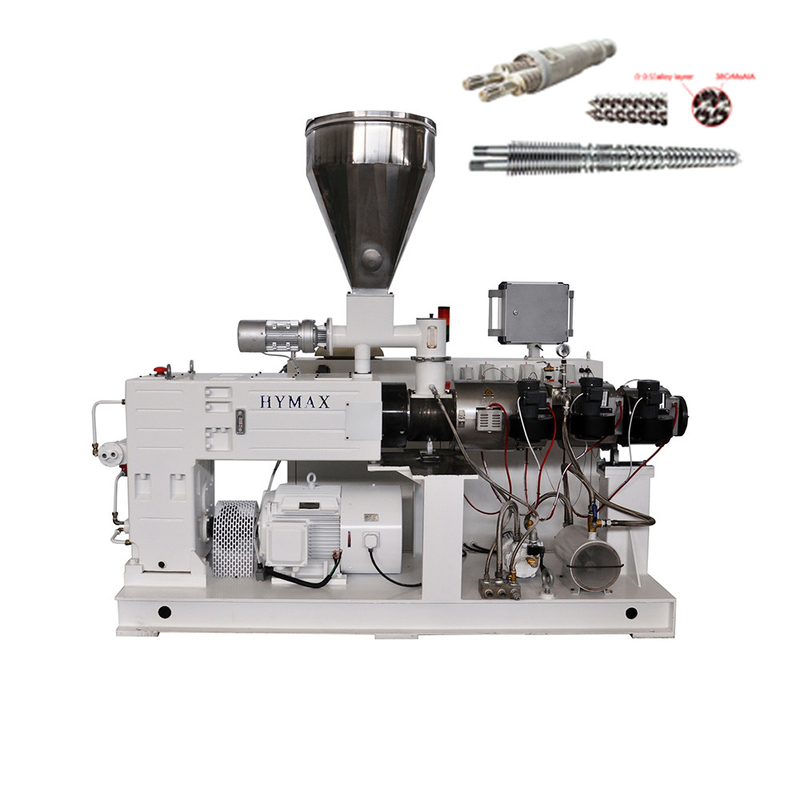 100 kg/h ZS45/100 15kw Double Twin Screw Extruder Hoog snelheid Hoog efficiënt Hoog output